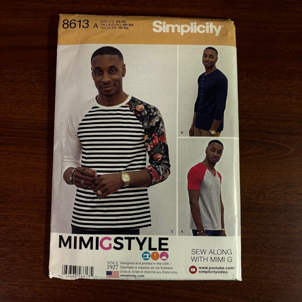 Simplicity Mimi G Style Pattern 8613 A Men's Knit Pullover